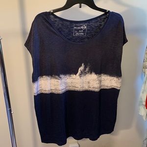 We The Free T-Shirt, Size Small, Navy Blue.